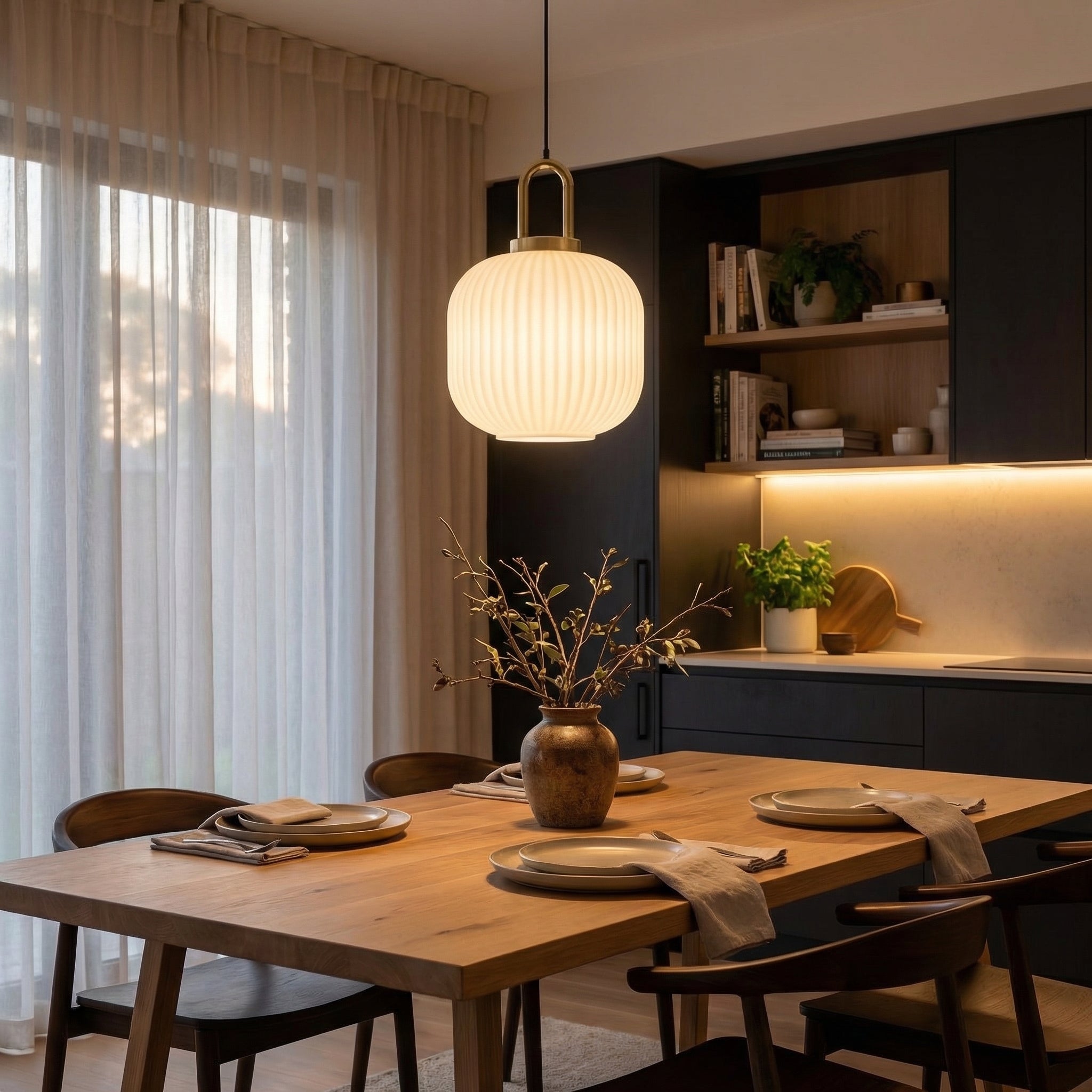 Nordic Brass Glass Pendant Light