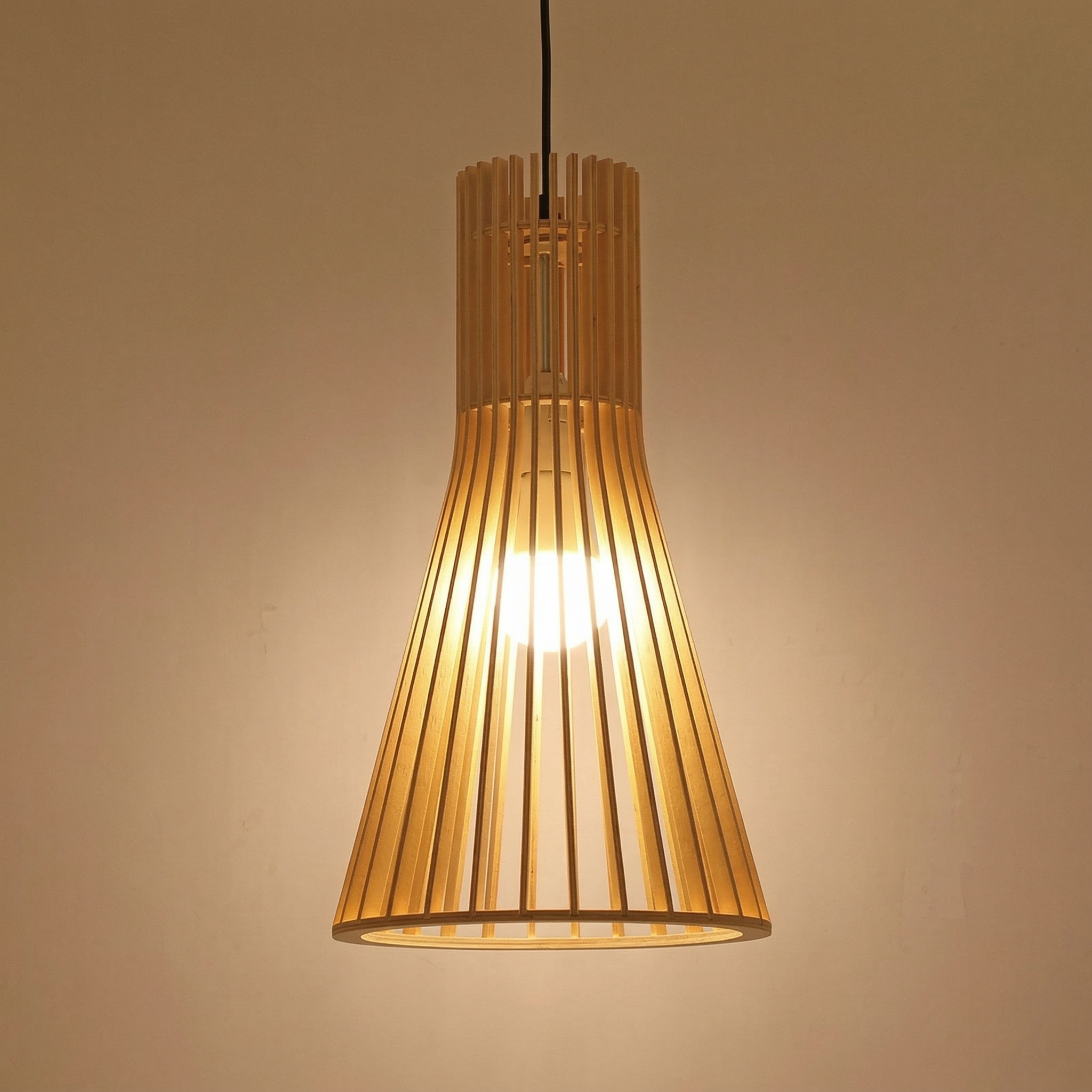 Japanese Zen Wooden Pendant Light