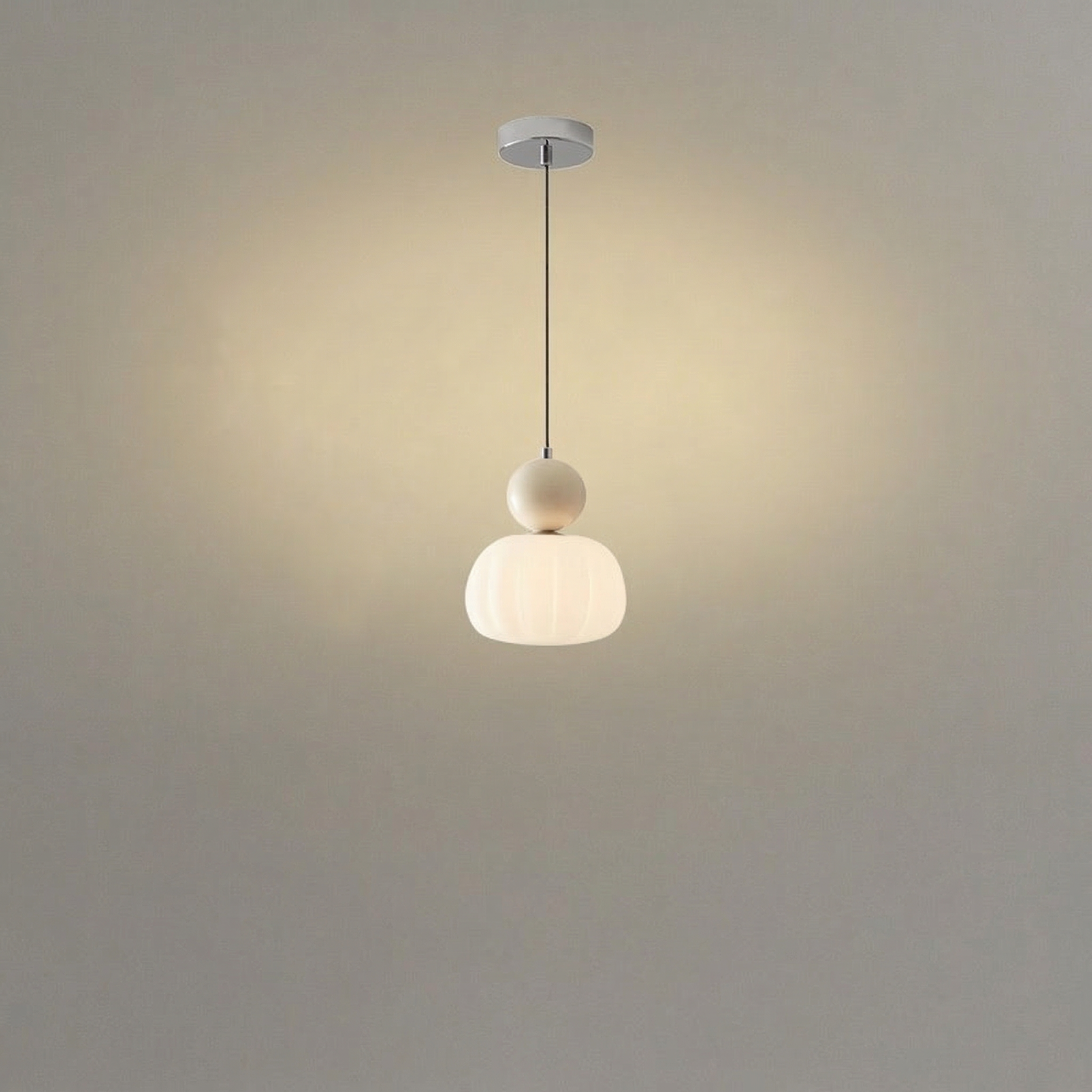 Nordic Cream Pumpkin Pendant Light
