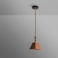 Japanese Walnut Wood Pyramid Pendant Light