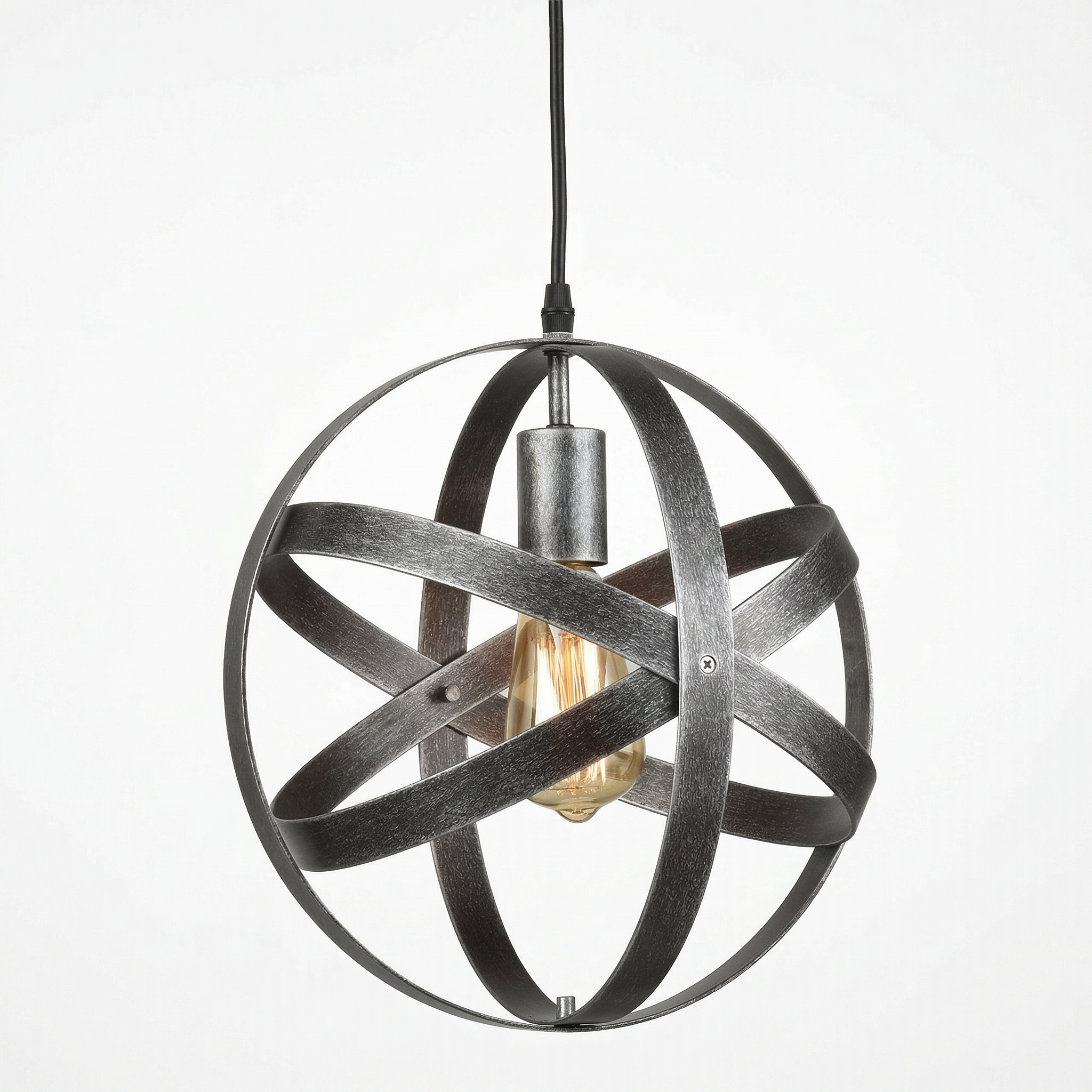 Industrial Orb Cage Pendant Light