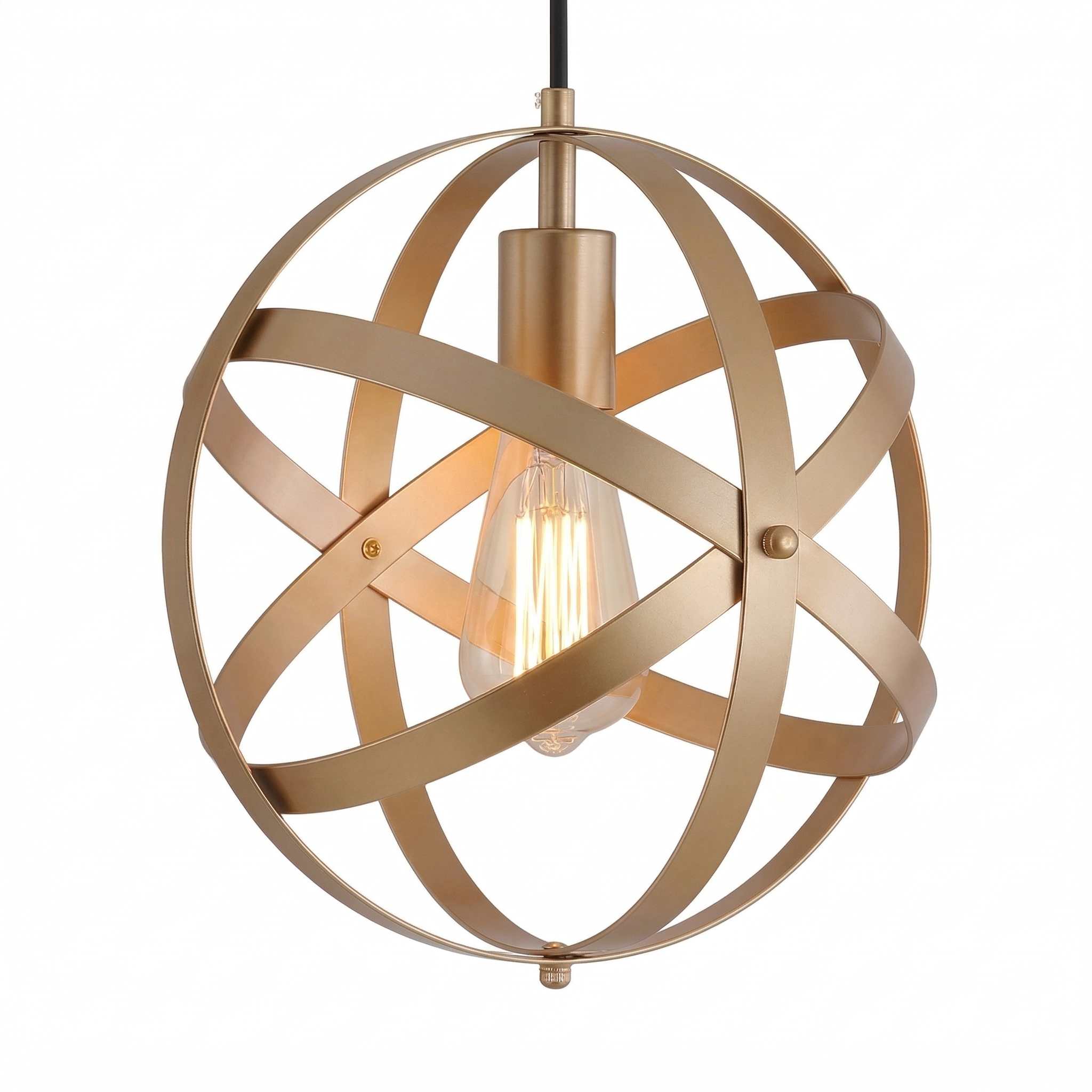 Industrial Orb Cage Pendant Light