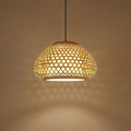 Handwoven Bamboo Basket Pendant Light