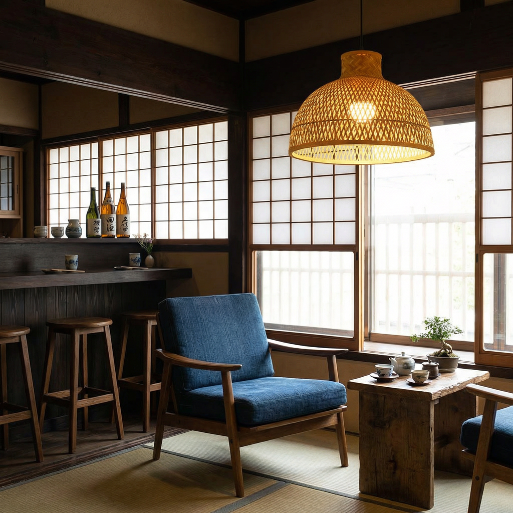 Handwoven Bamboo Dome Pendant Light