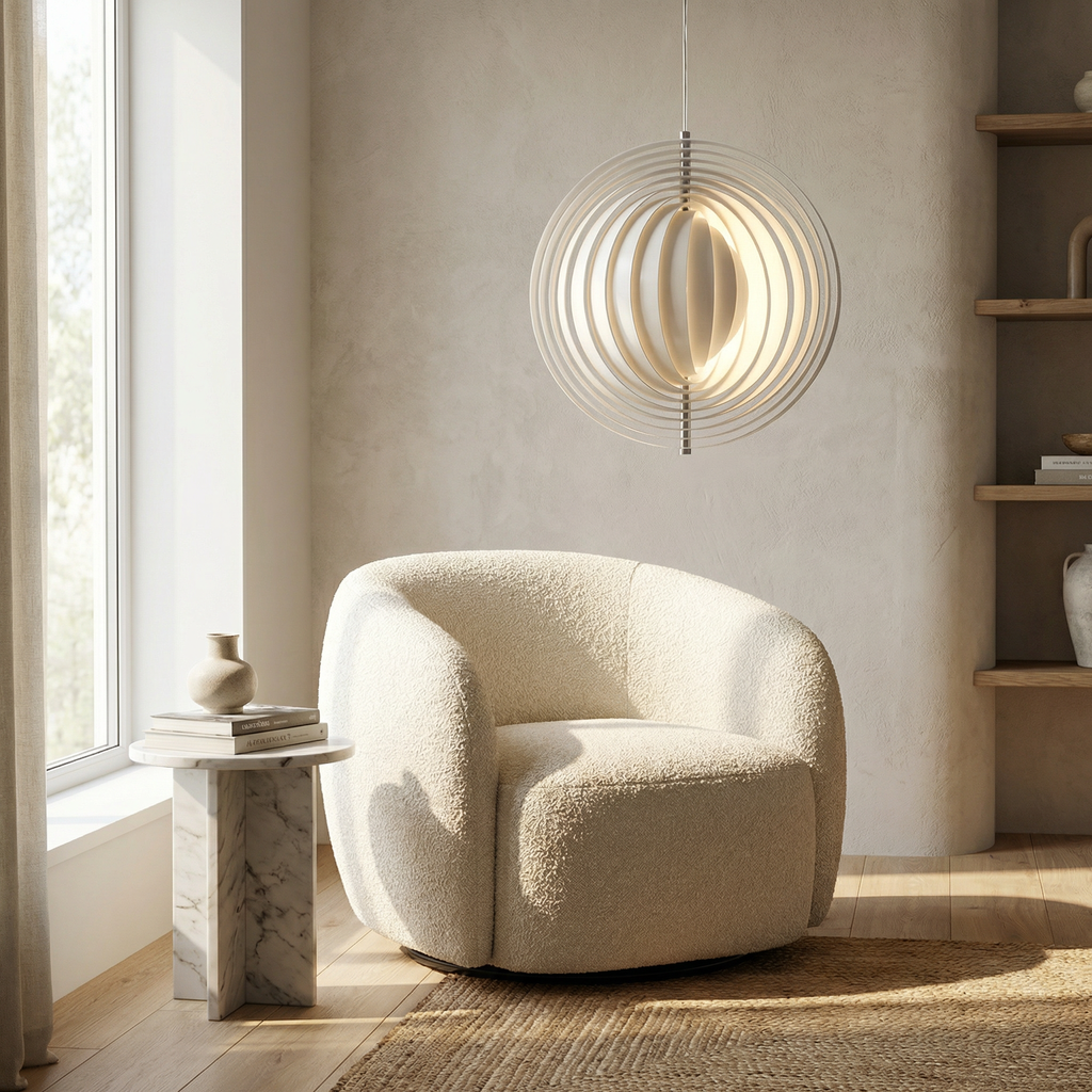 Modern Rotating Moon Chandelier