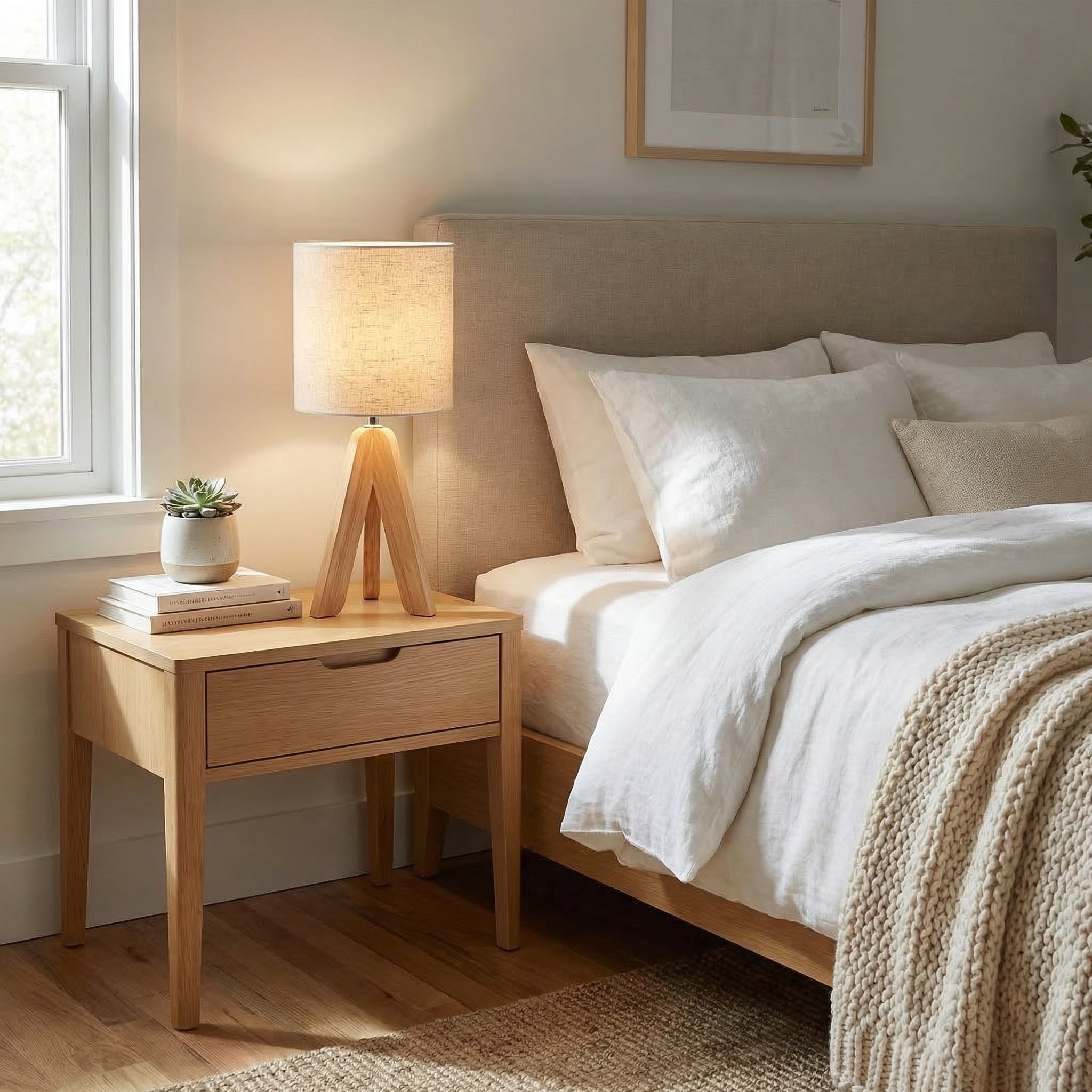 Nordic Cylindrical Fabric Table Lamp