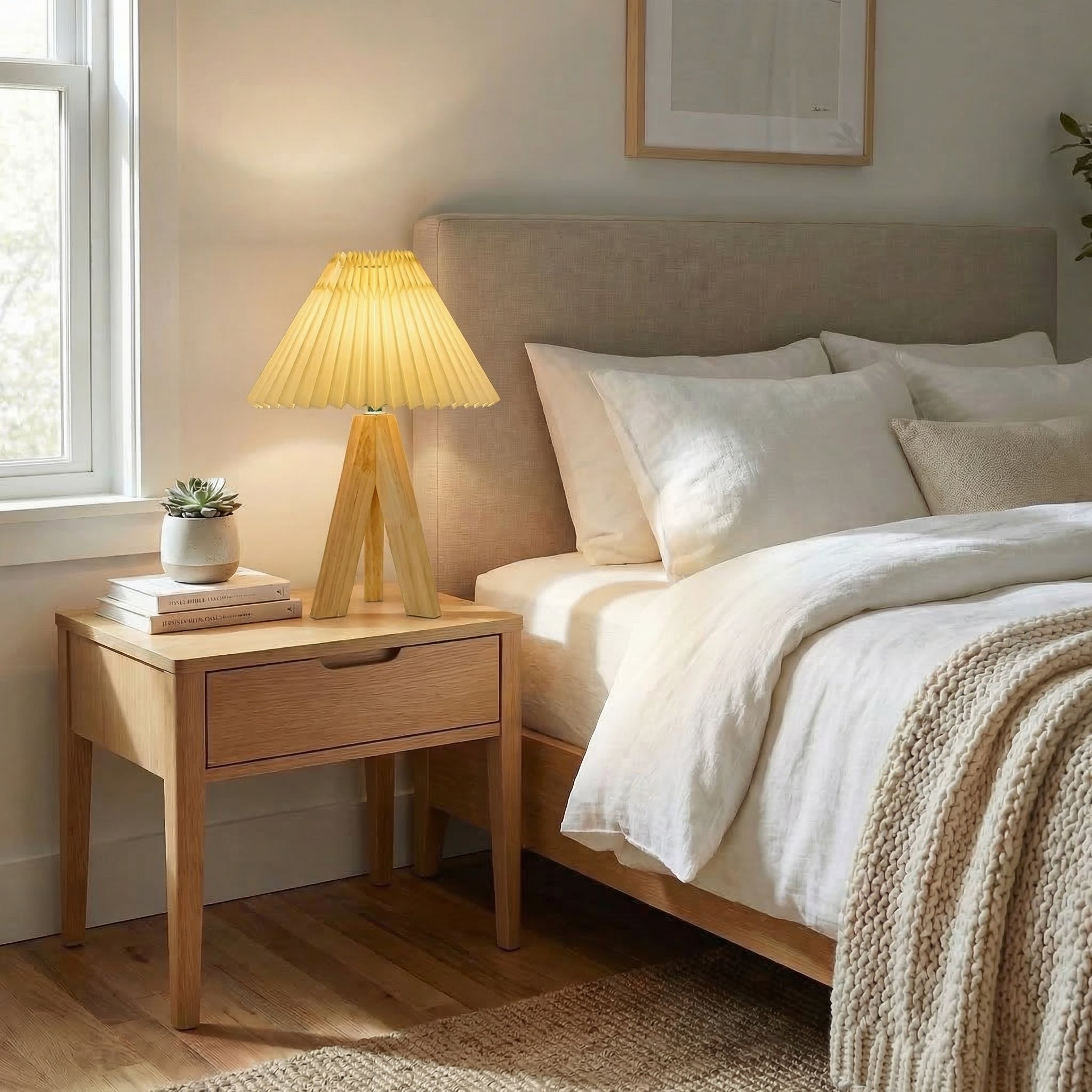 Nordic Pleated Fabric Table Lamp