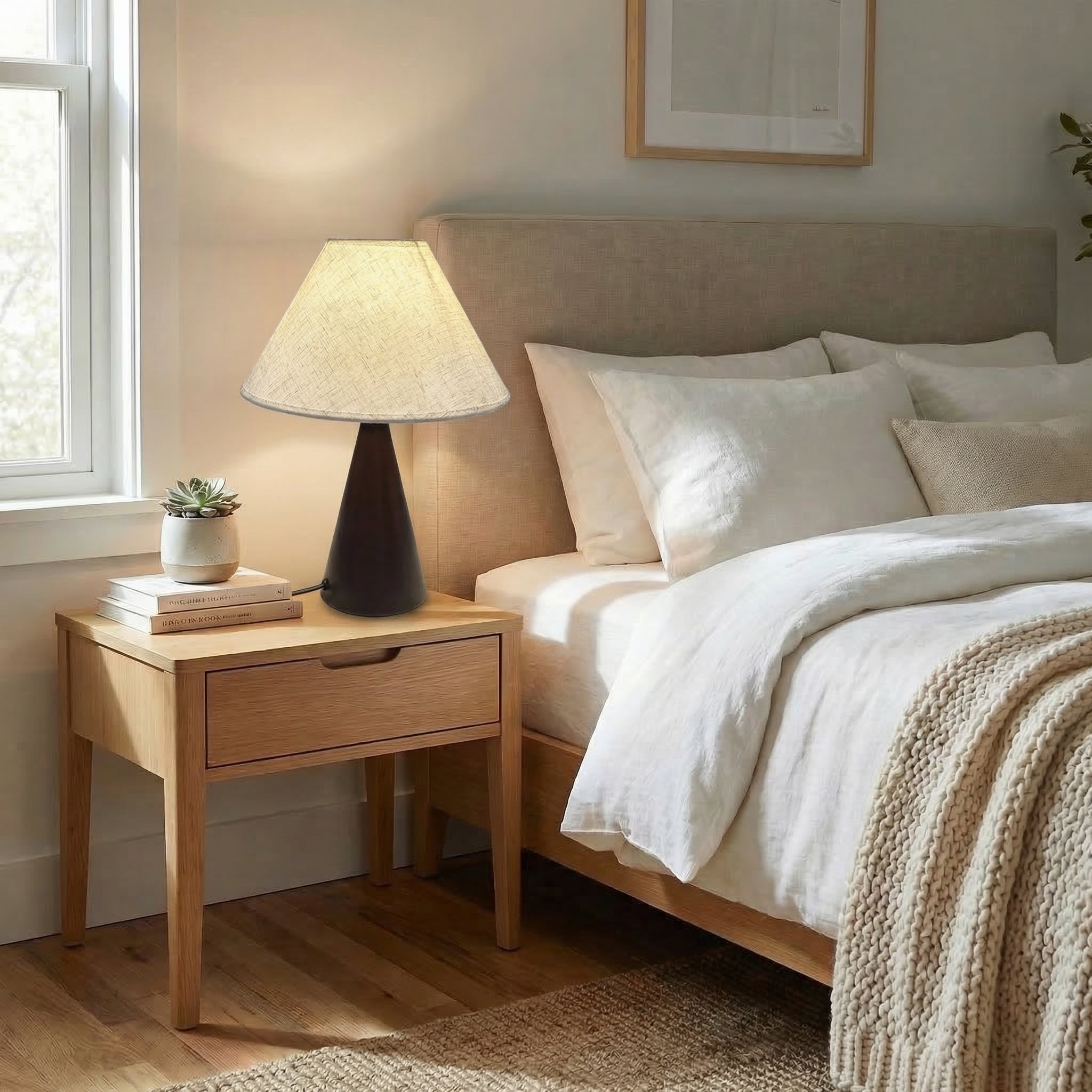 Vintage Fabric Table Lamp