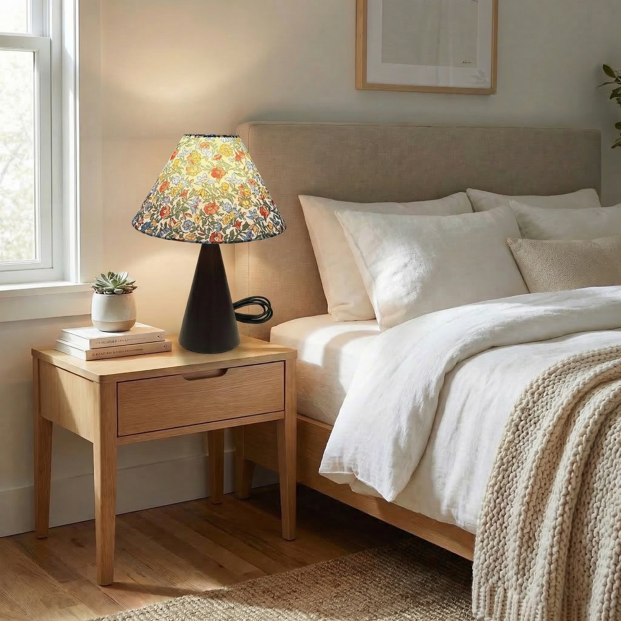 Vintage Fabric Table Lamp