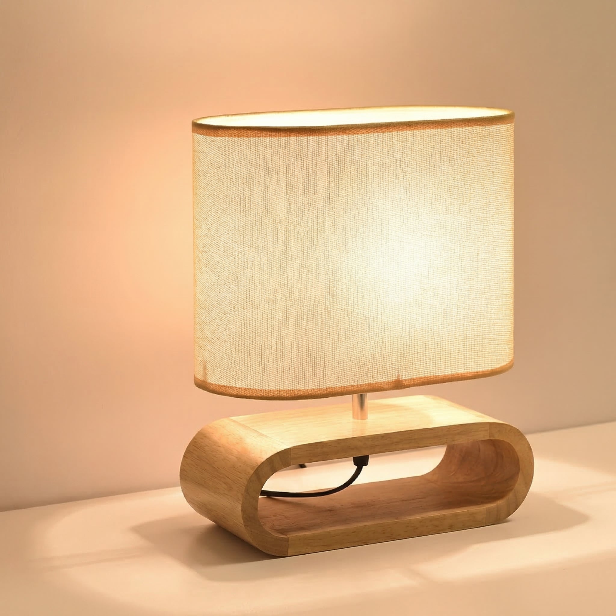 Nordic Natural Wood LED Table Lamp