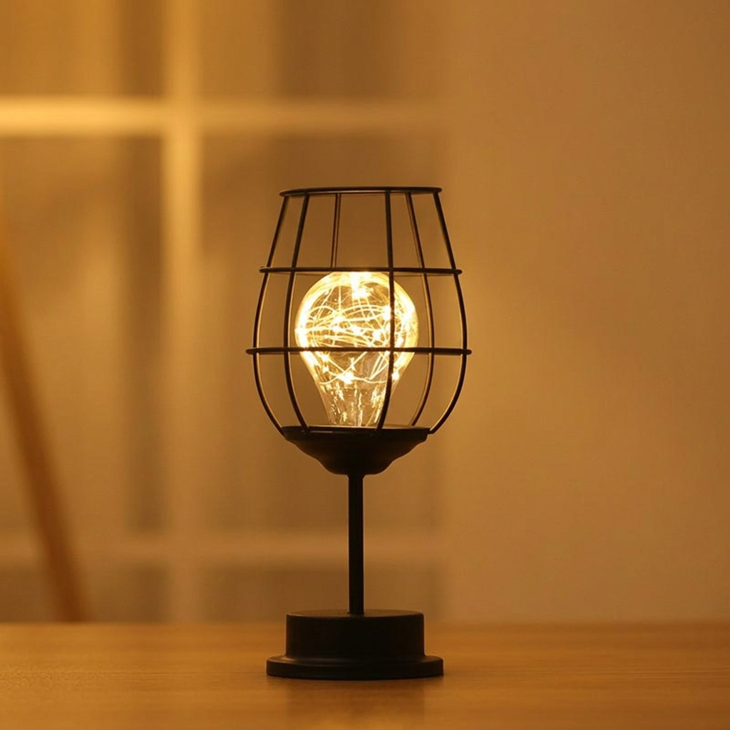 Modern Iron Wire LED Table Lamp