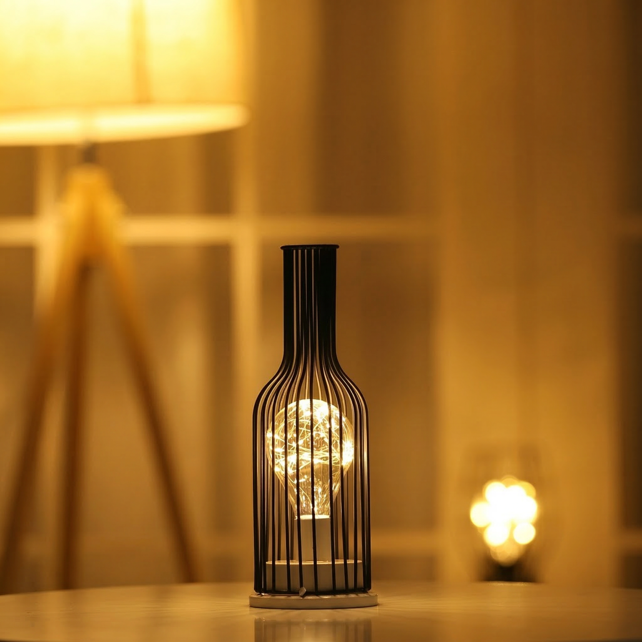 Modern Iron Wire LED Table Lamp