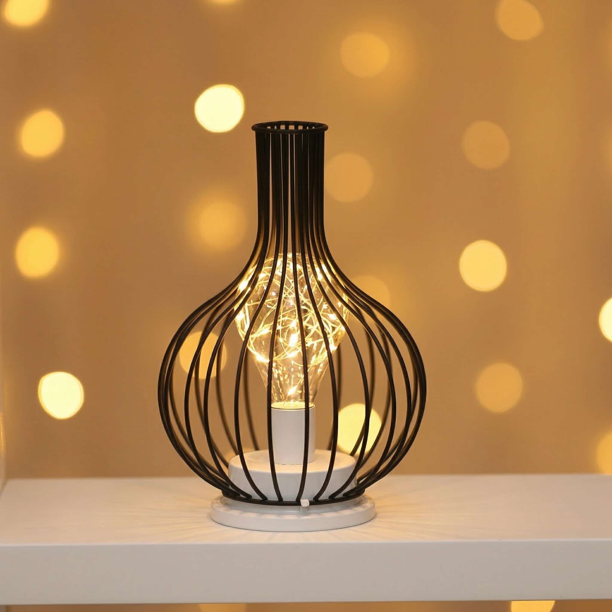 Modern Iron Wire LED Table Lamp