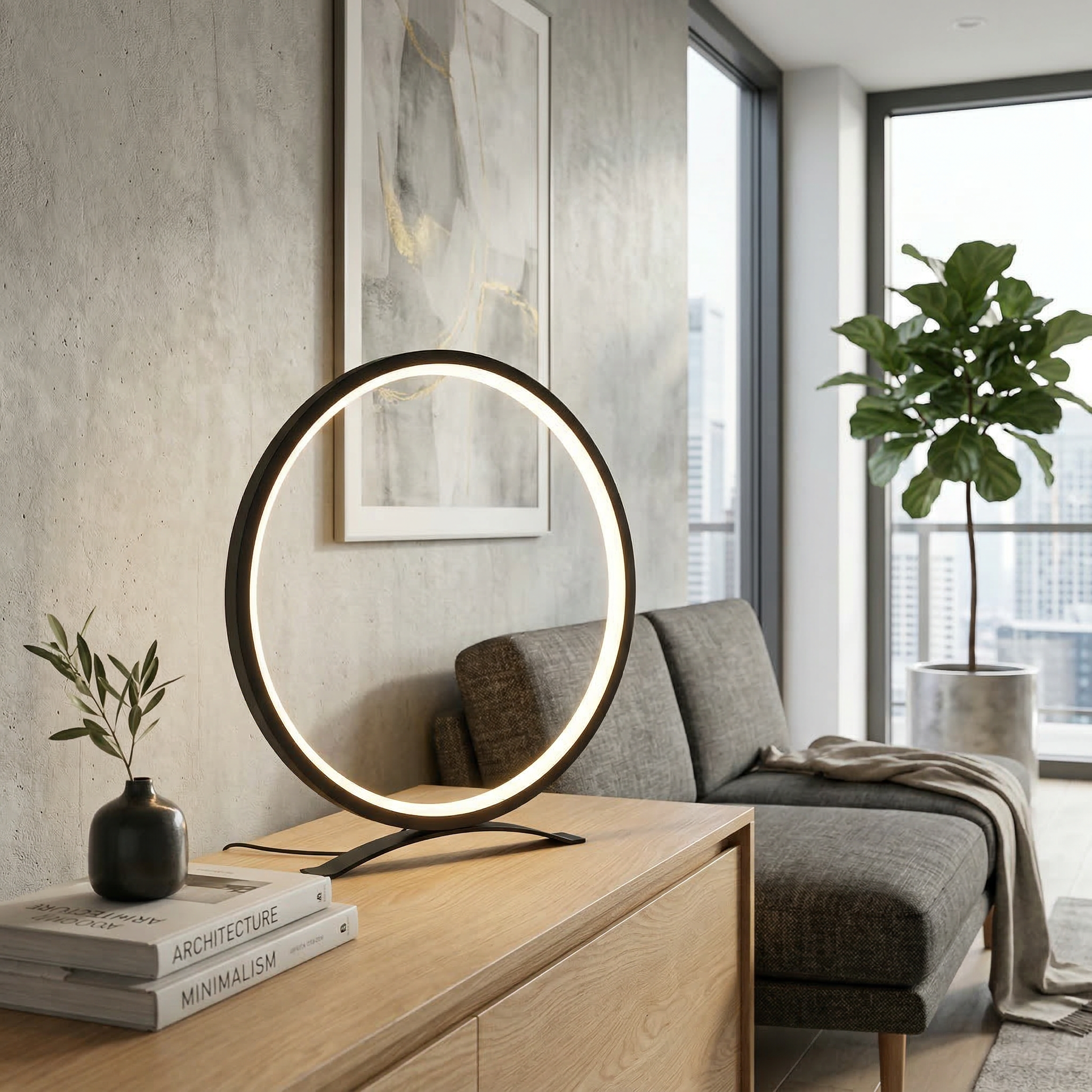 Modern Nordic Ring LED Table Lamp