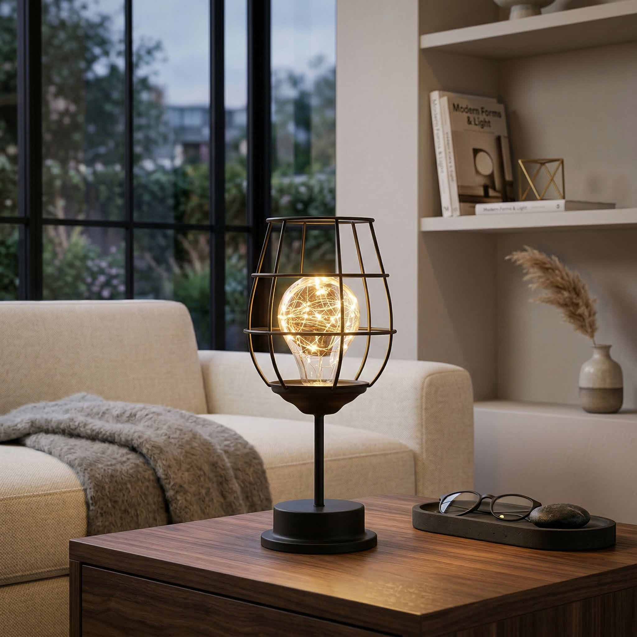 Modern Iron Wire LED Table Lamp
