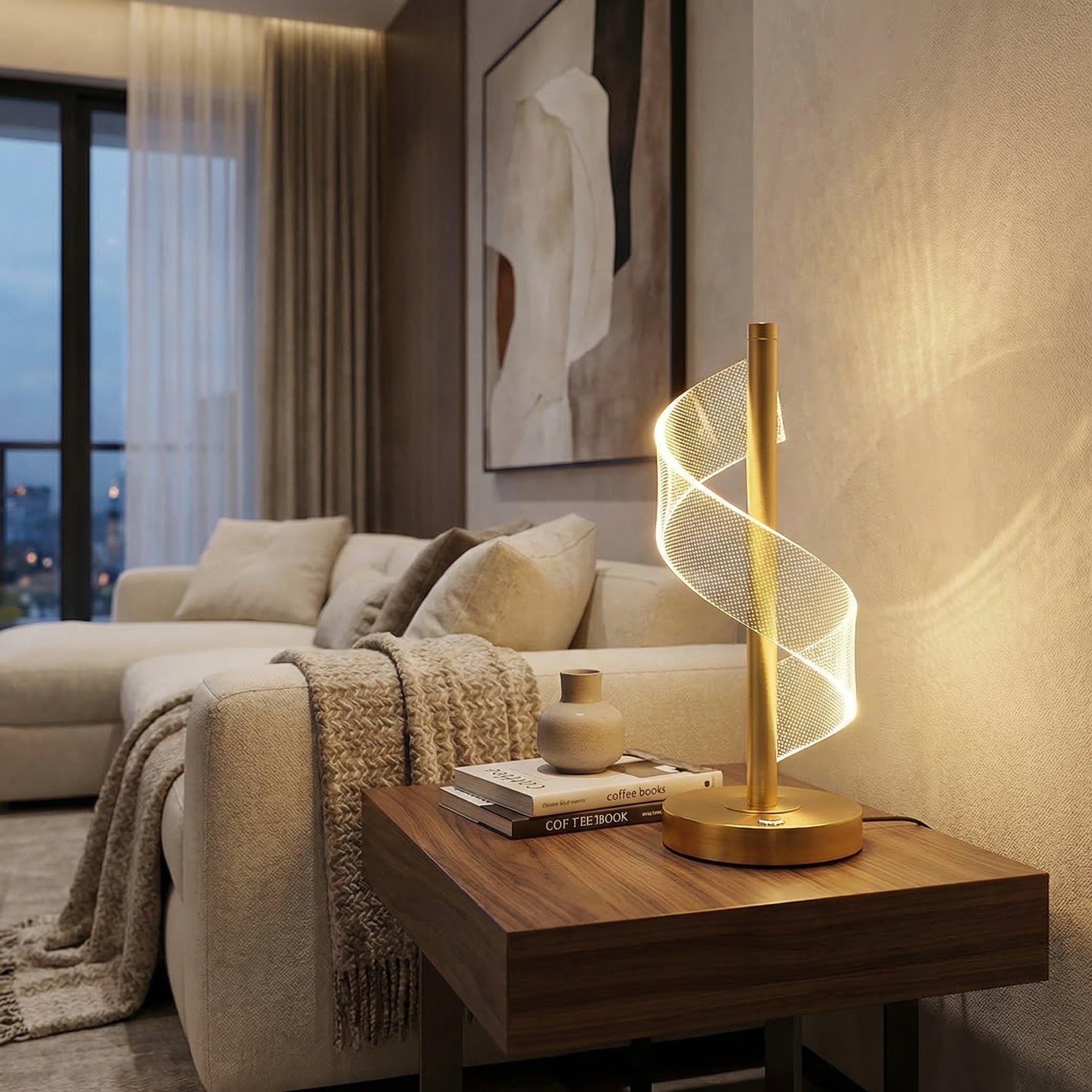 Modern Spiral LED Table Lamp