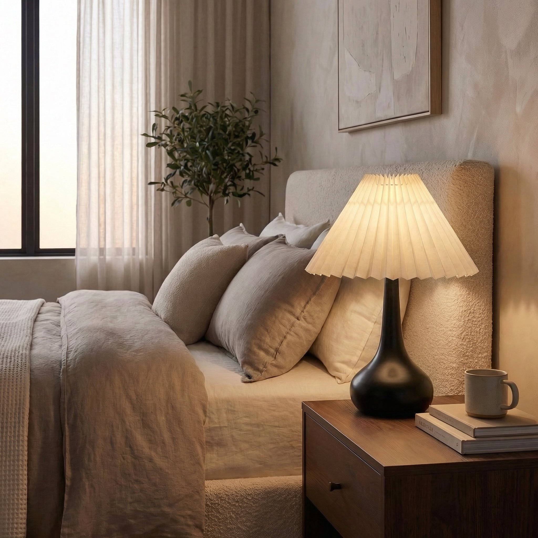 Modern Pleated Shade Table Lamp