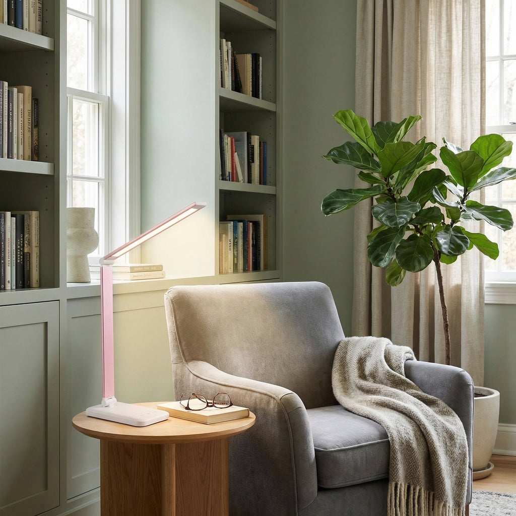 Adjustable LED Desk Lamp with Wireless Phone Charging