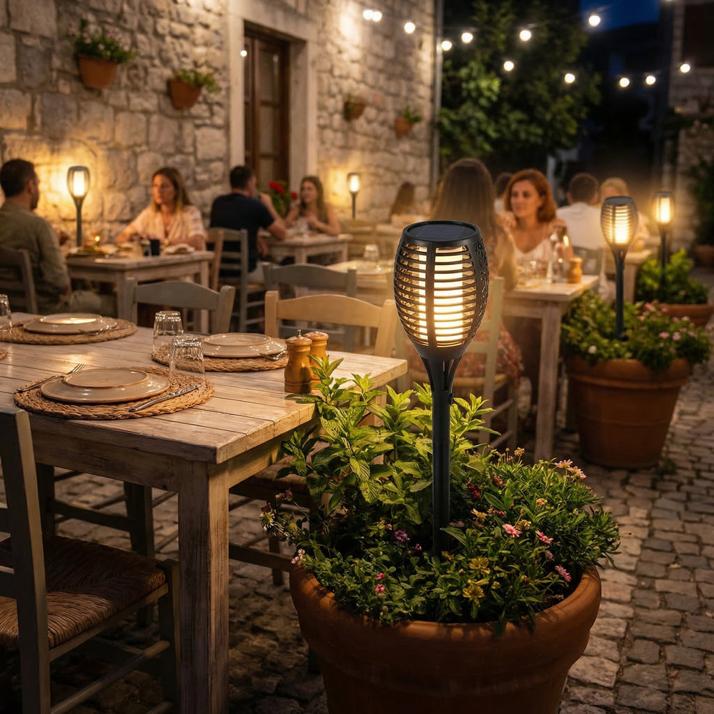 Solar Flame Torch Garden Light