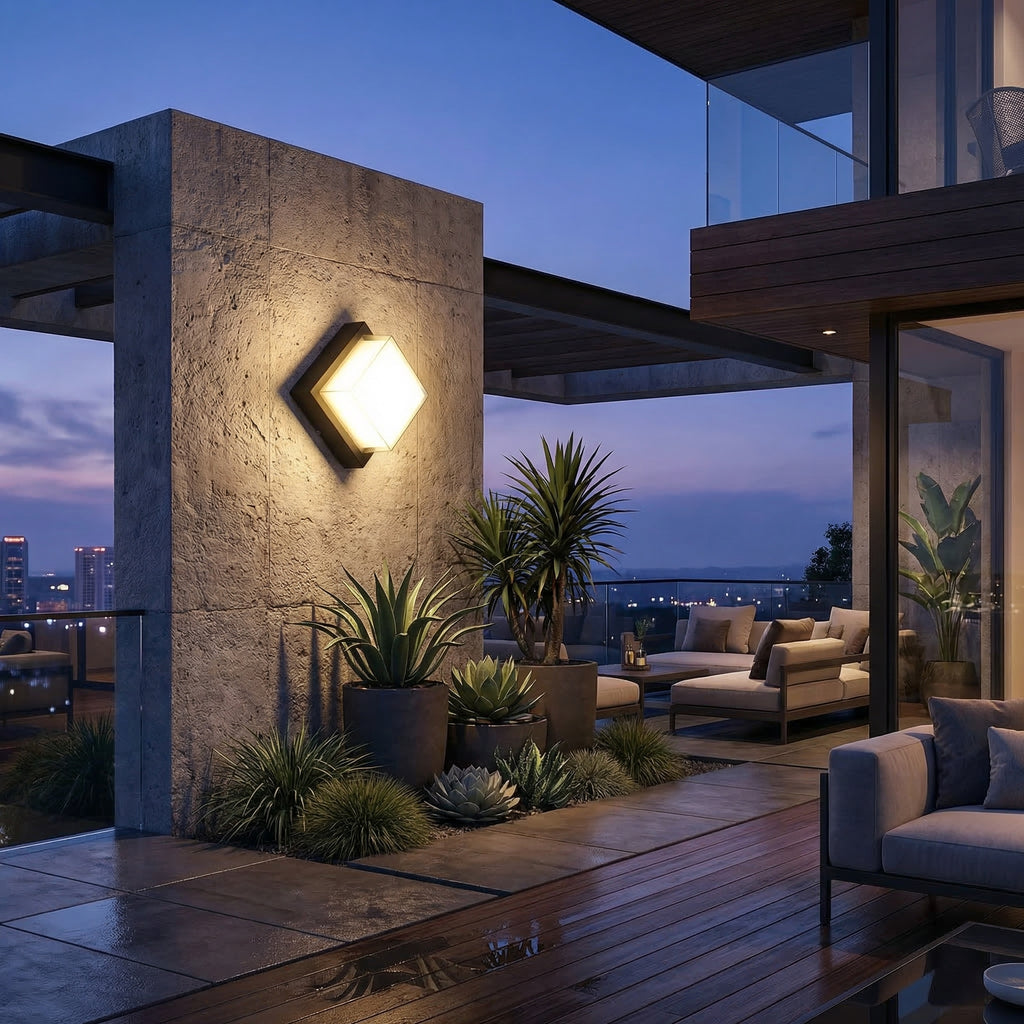 Modern Circular Outdoor Wall Light