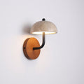 Dome Wall Lamp with Solid Wood Base