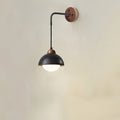 Black Travertine Hanging Wall Lamp with Pull Cord Switch
