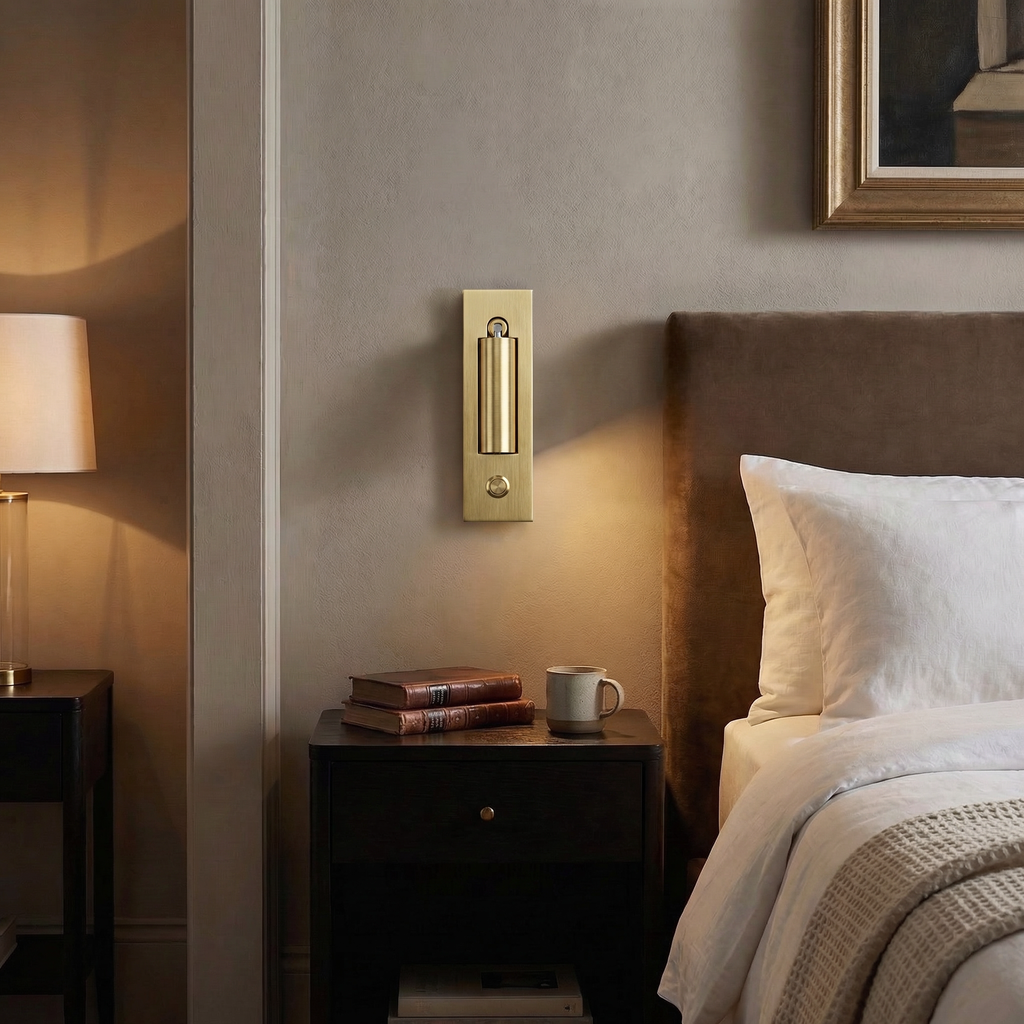 Minimalist LED Reading Wall Lamp with Adjustable Spotlight