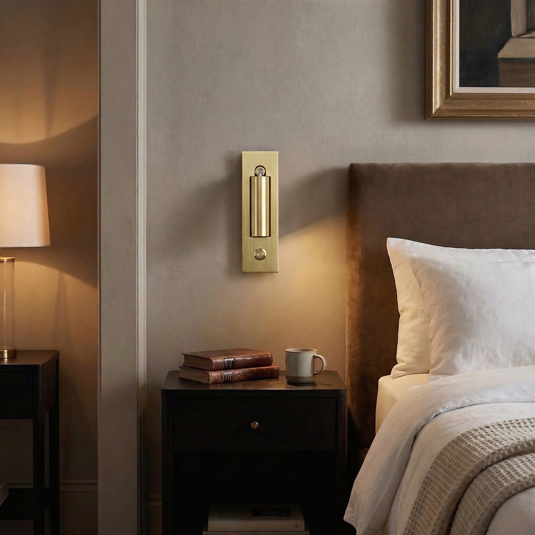 Minimalist LED Reading Wall Lamp with Adjustable Spotlight
