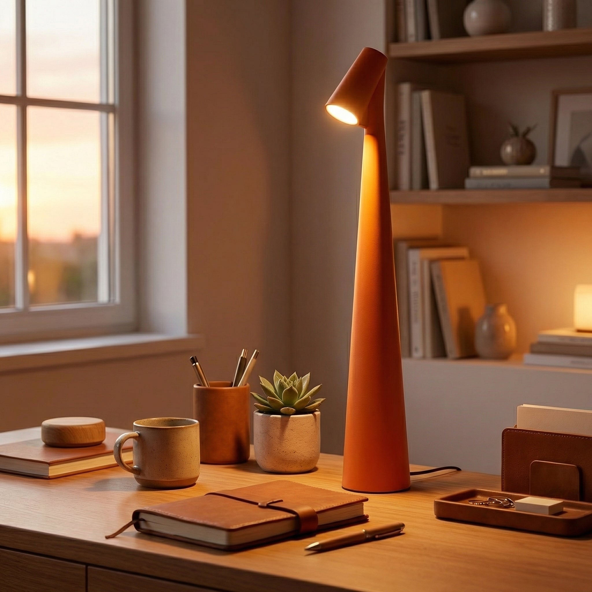 Rechargeable Cone LED Table Lamp – Touch