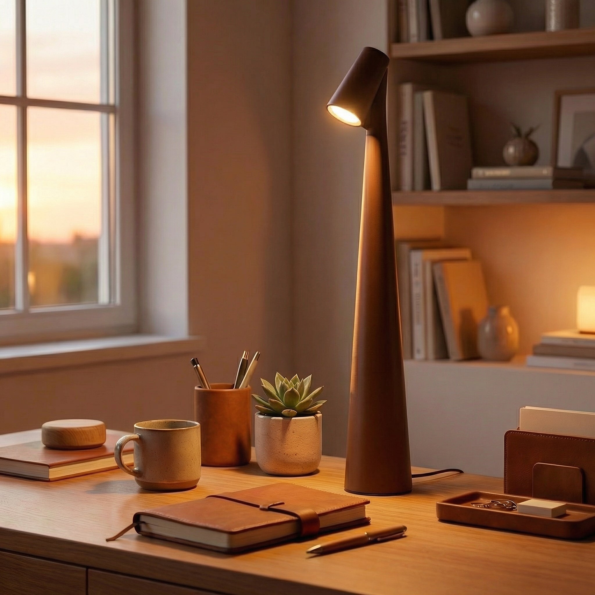 Rechargeable Cone LED Table Lamp – Touch