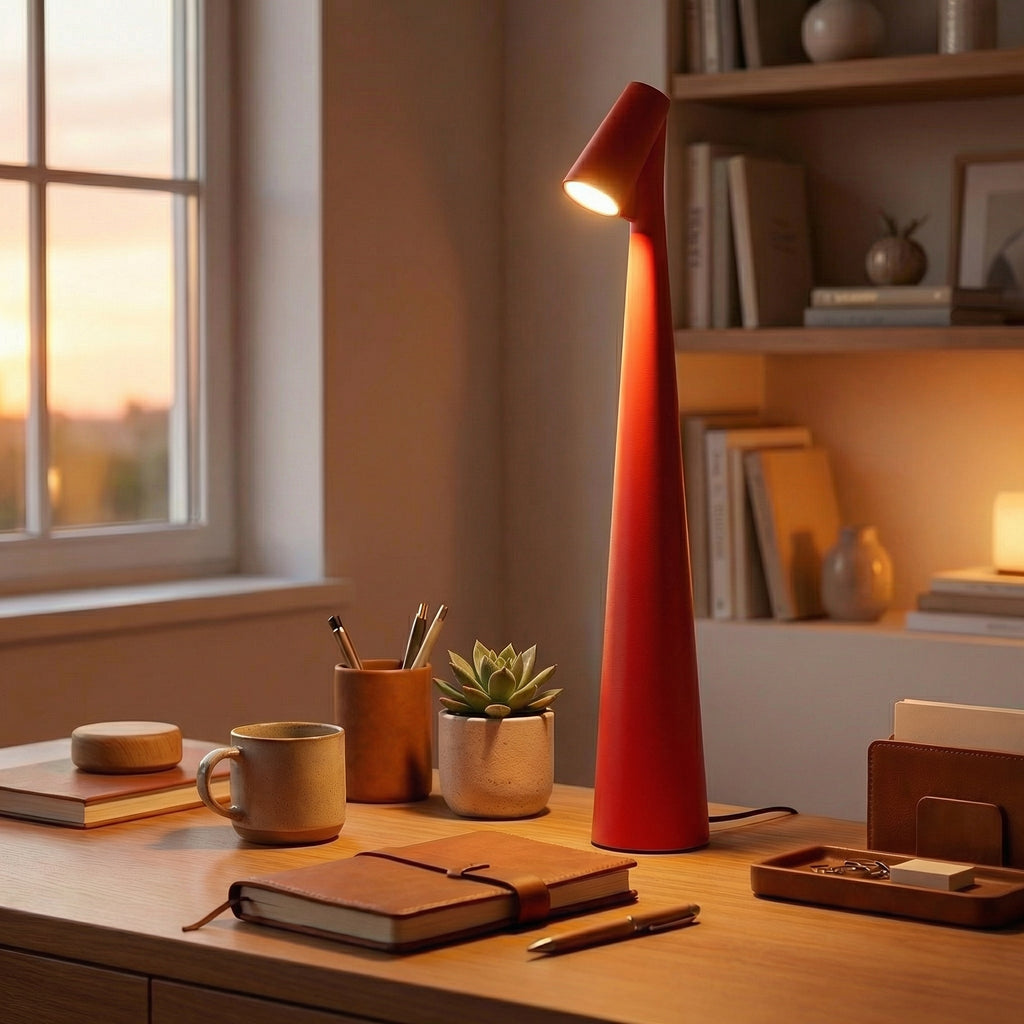 Rechargeable Cone LED Table Lamp – Touch