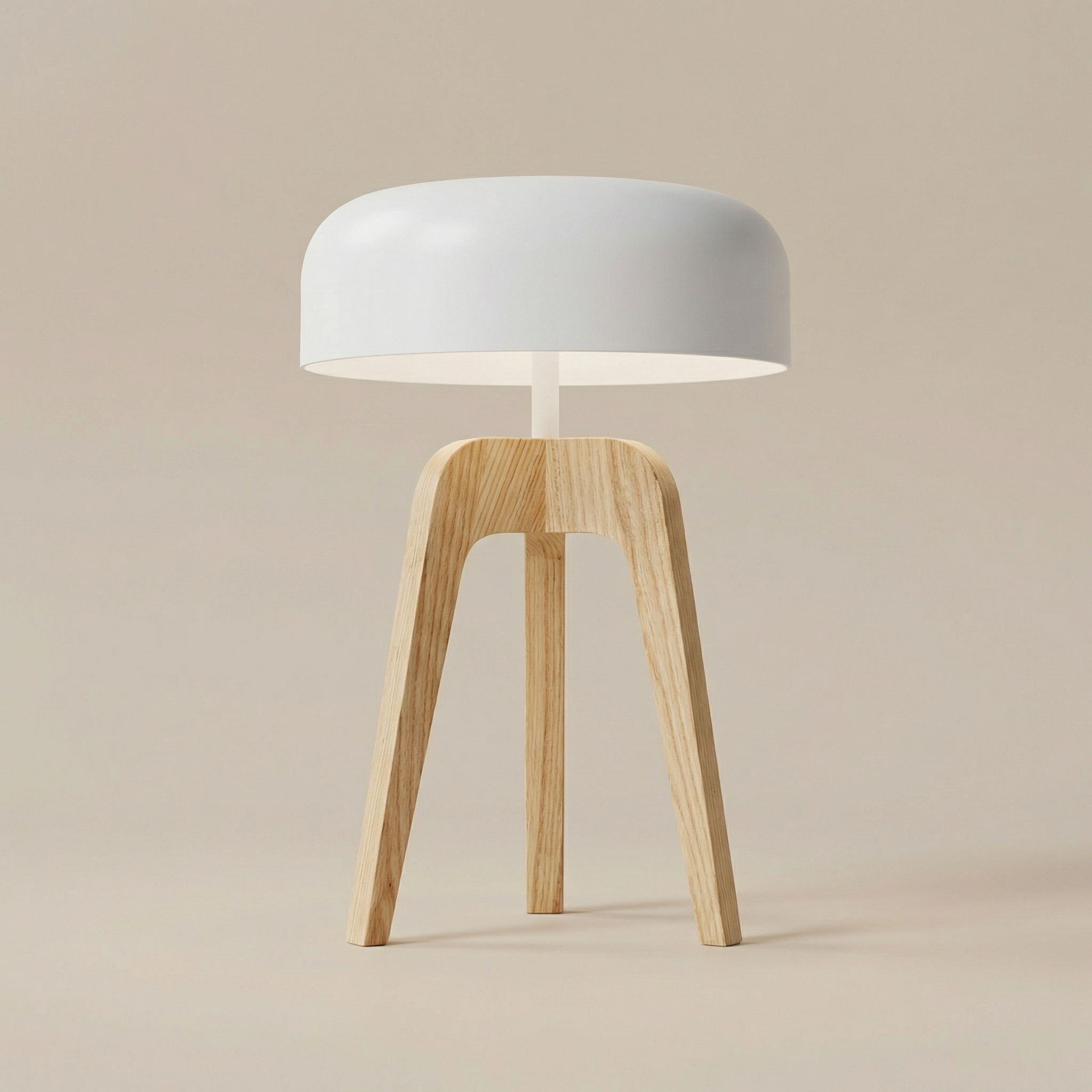 Japanese Style Wooden Tripod Table Lamp