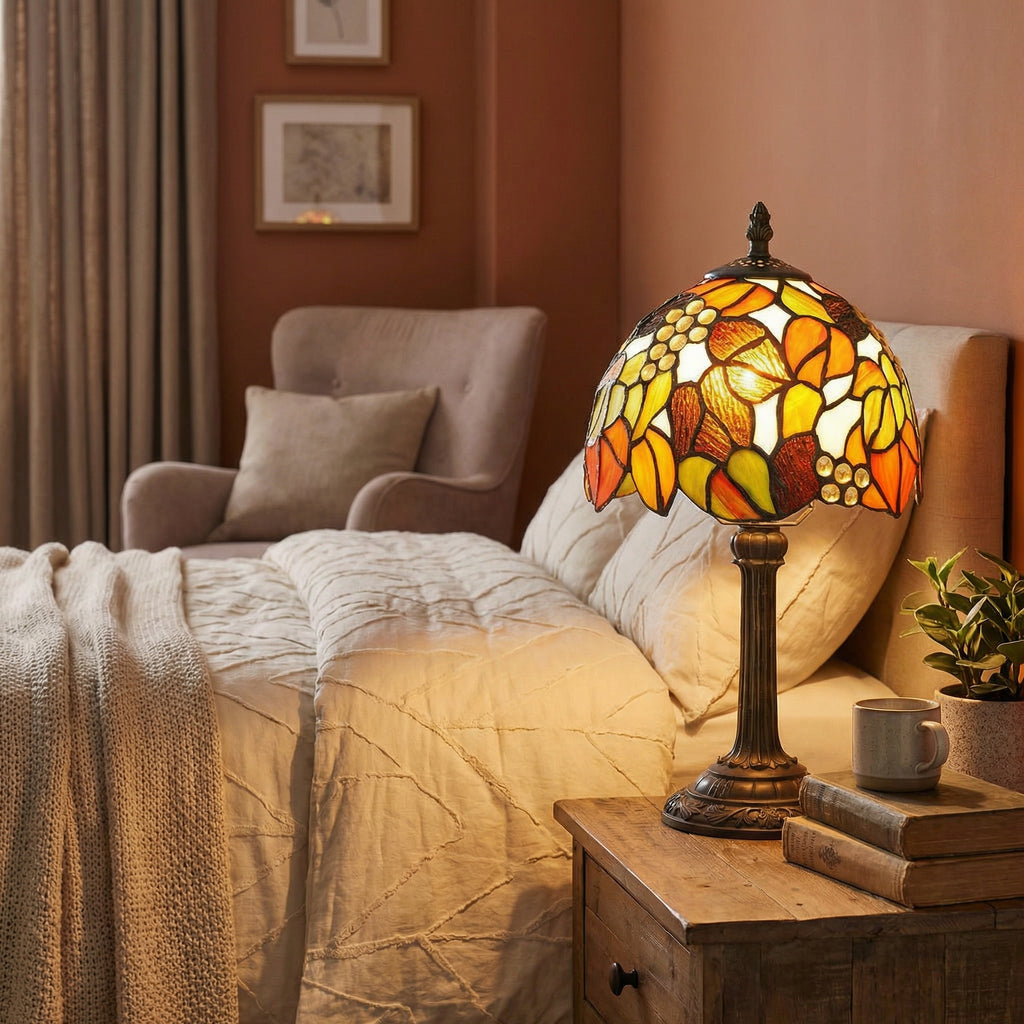 Tiffany Style Stained Glass Table Lamp