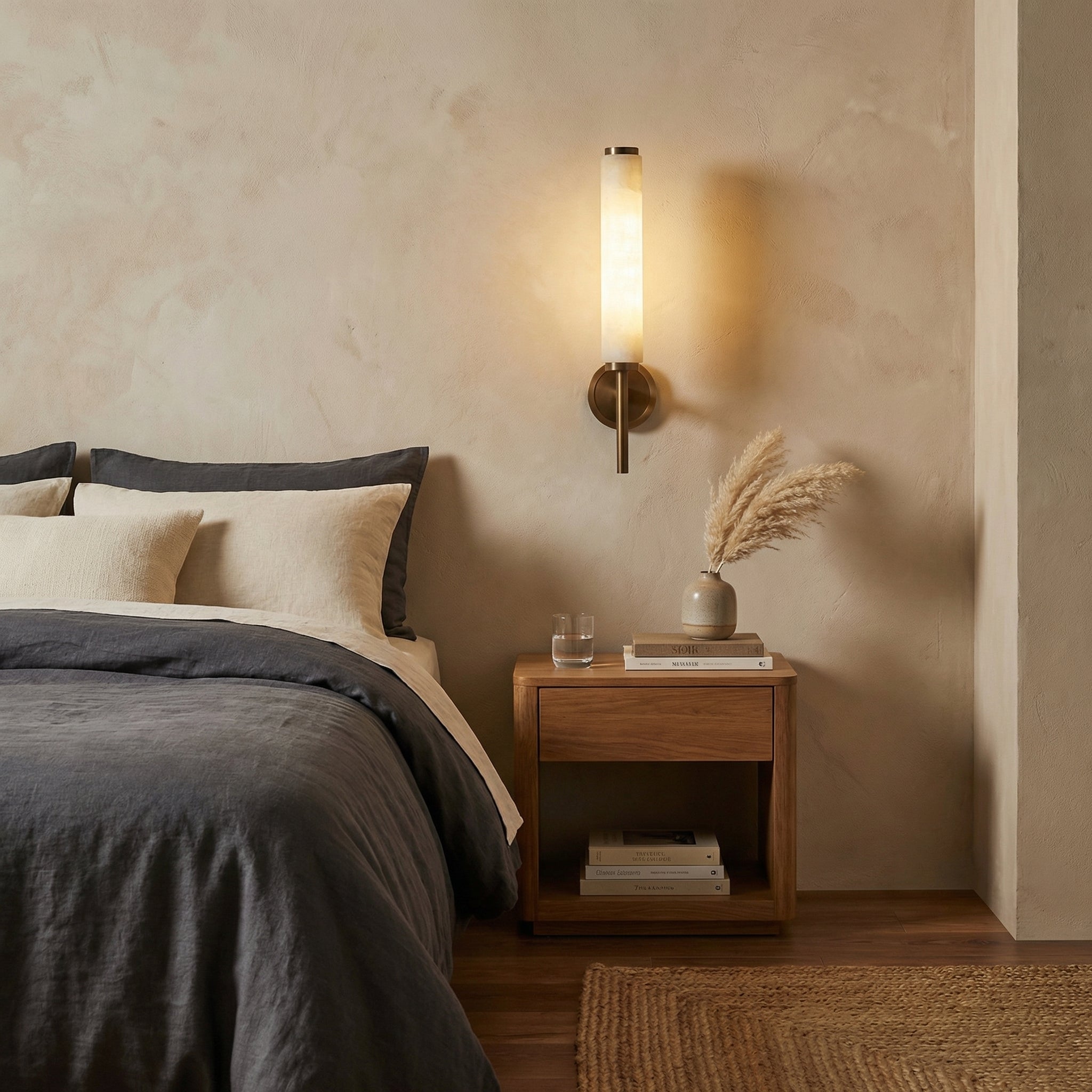 Luxury Marble & Brass Wall Lamp