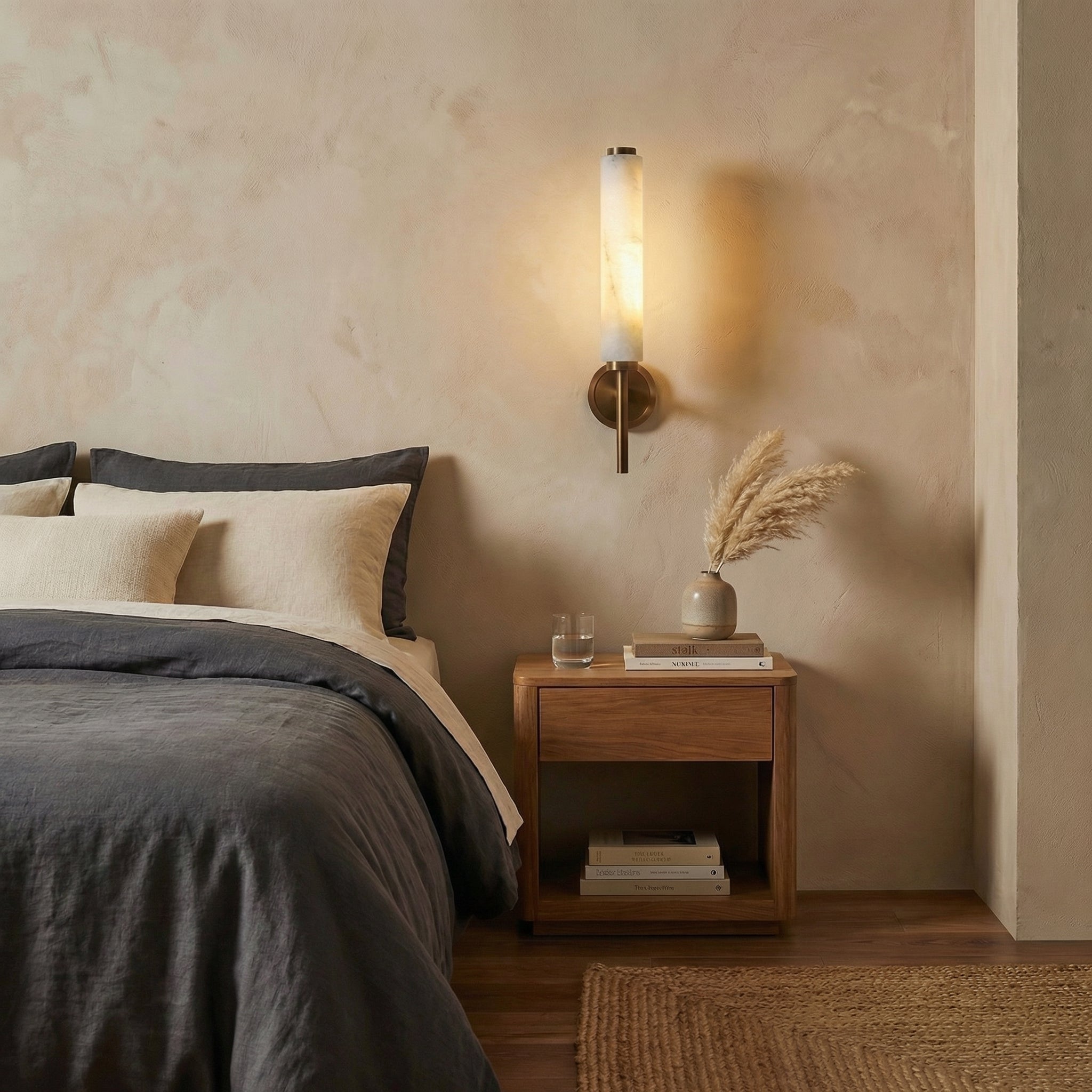 Luxury Marble & Brass Wall Lamp