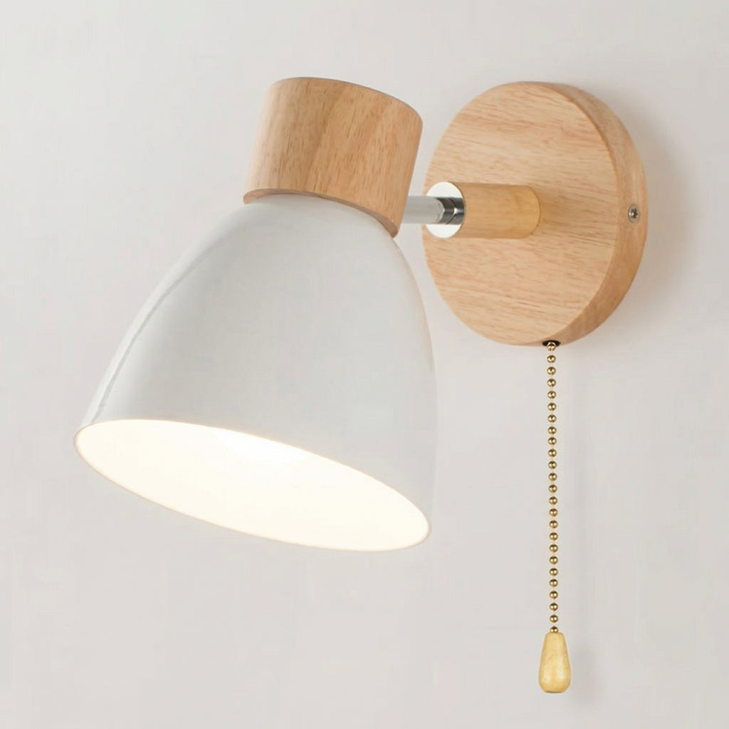 Nordic Macaron Wall Lamp with Pull Chain