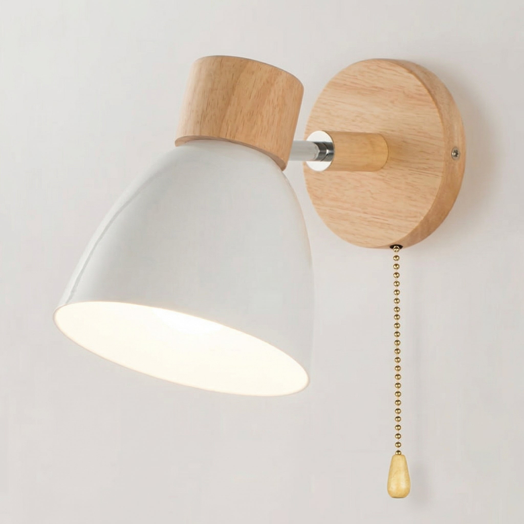 Nordic Macaron Wall Lamp with Pull Chain