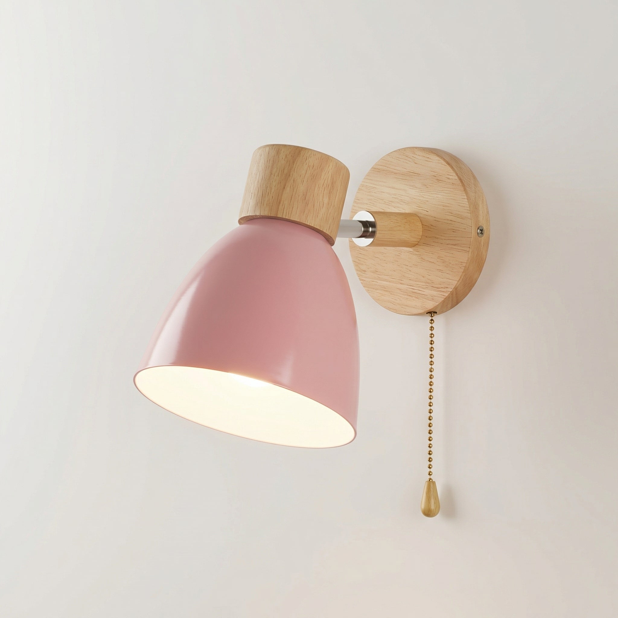 Nordic Macaron Wall Lamp with Pull Chain