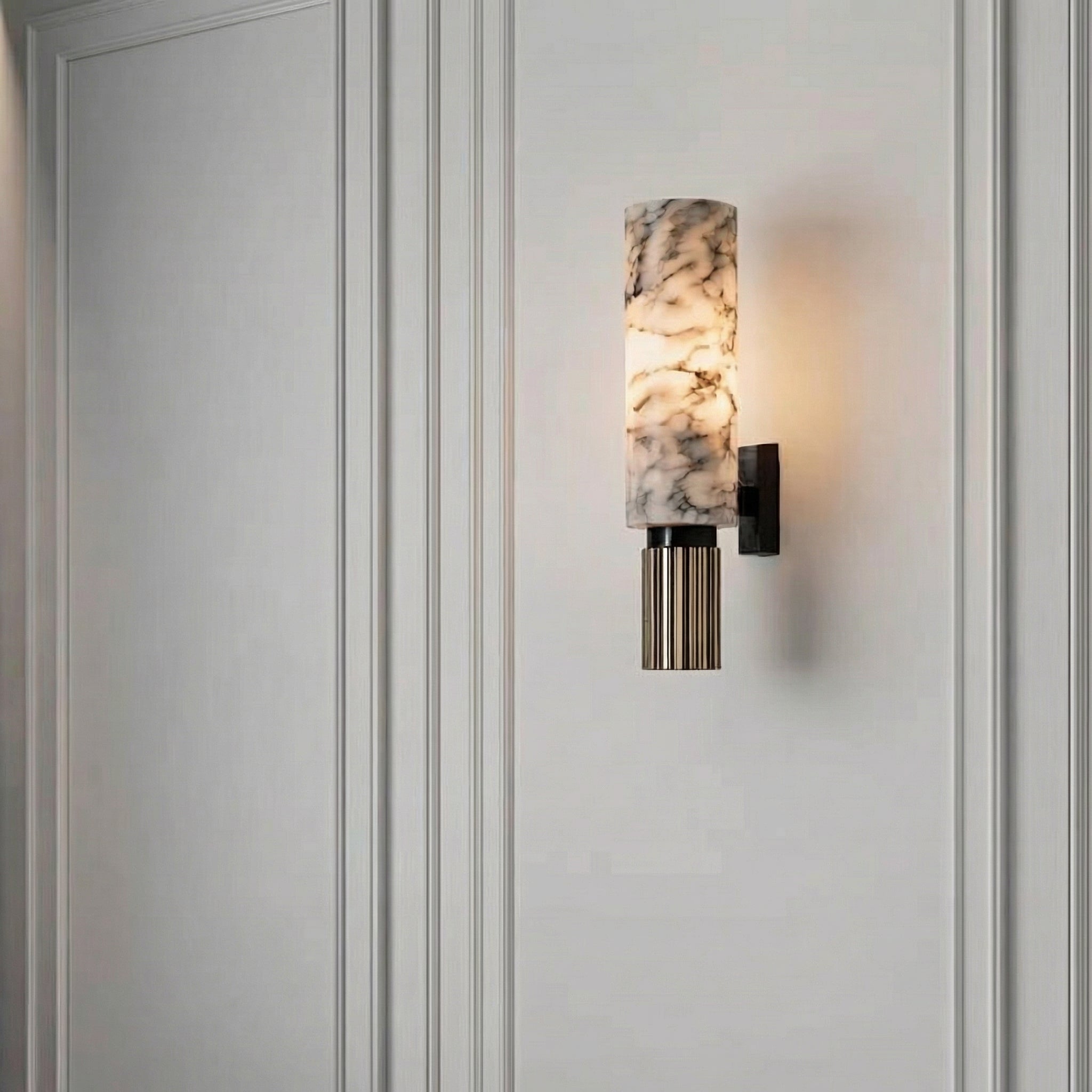 Luxury Marble & Brass Wall Lamp