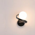 Black Spiral Glass Wall Lamp