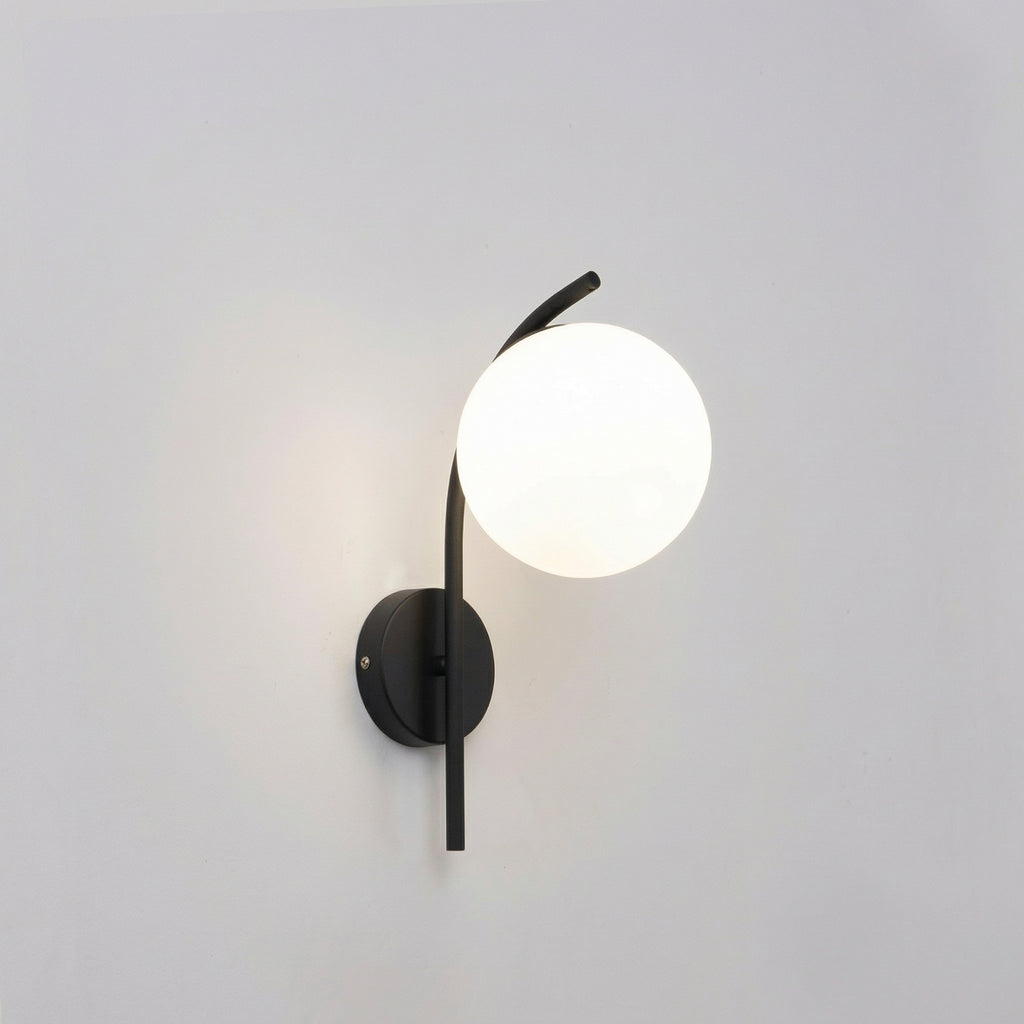 Modern Black Globe Wall Lamp