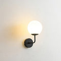 Compact Curved Arm Globe Wall Lamp