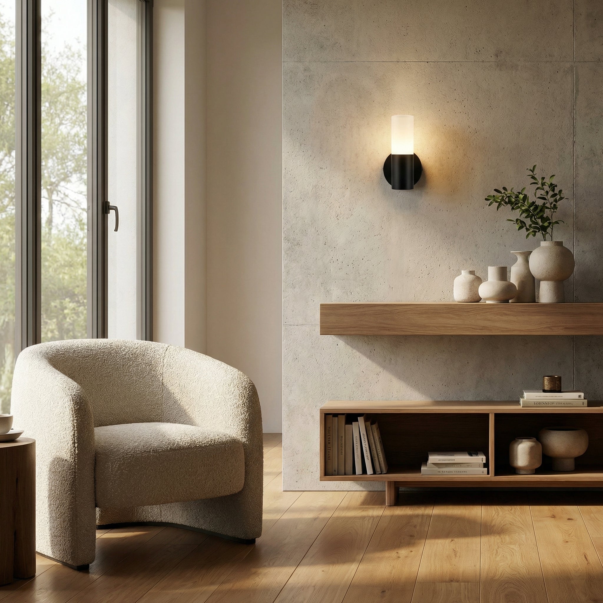 Nordic Minimalist Single Head Cylinder Wall Lamp