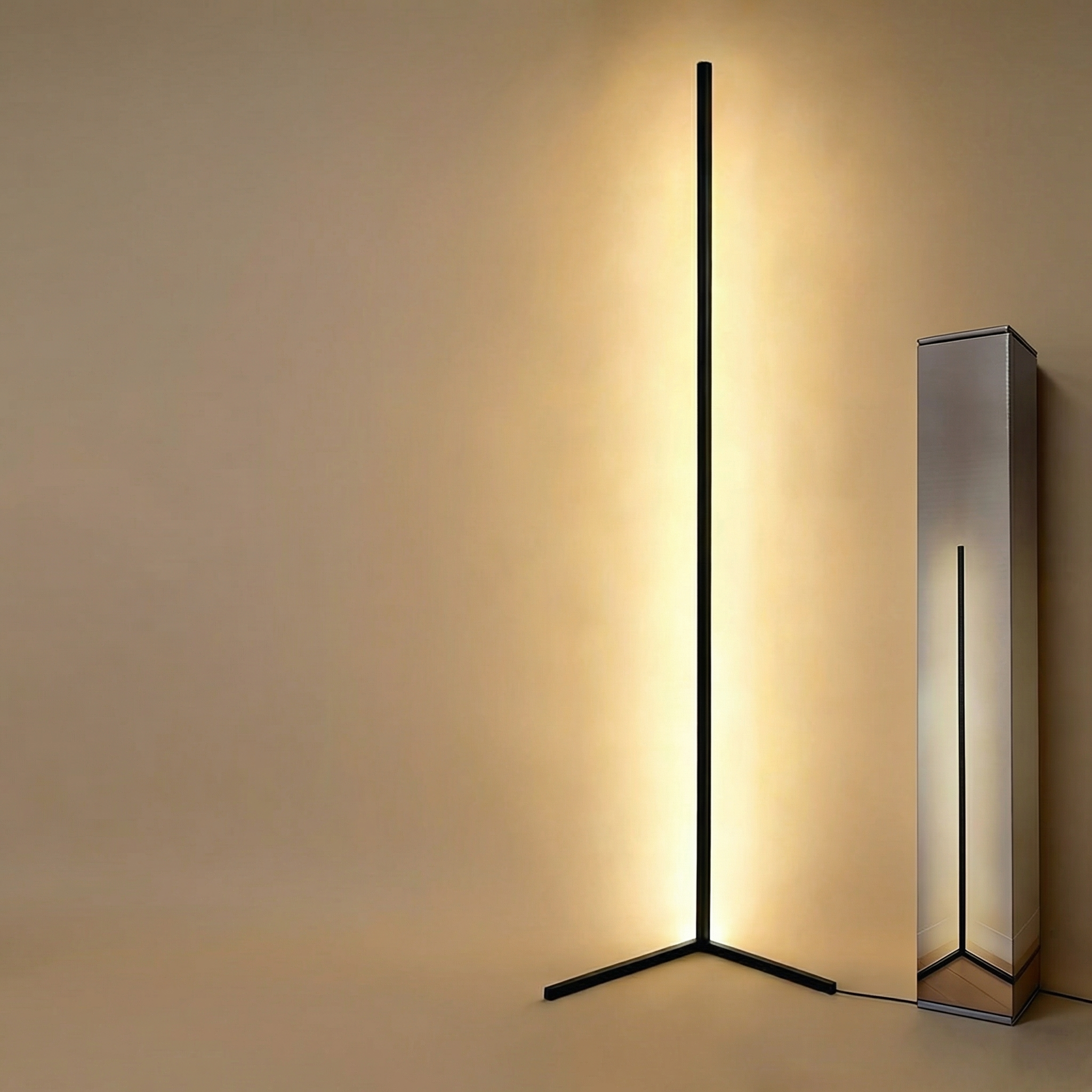 Nordic Ambient Floor Lamp with Tri-Color LED and Remote Dimming
