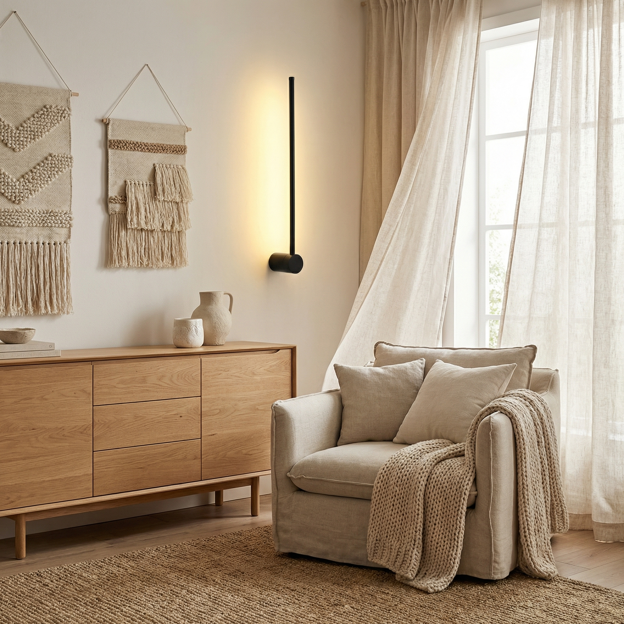 Nordic Linear Wall Light for Bedroom & Bedside