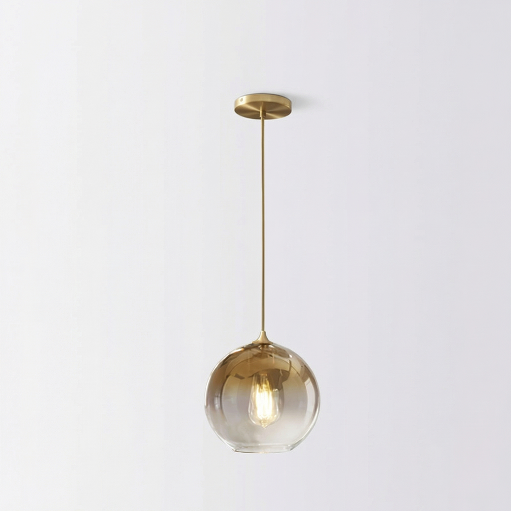 Nordic Single-Head Glass Chandelier