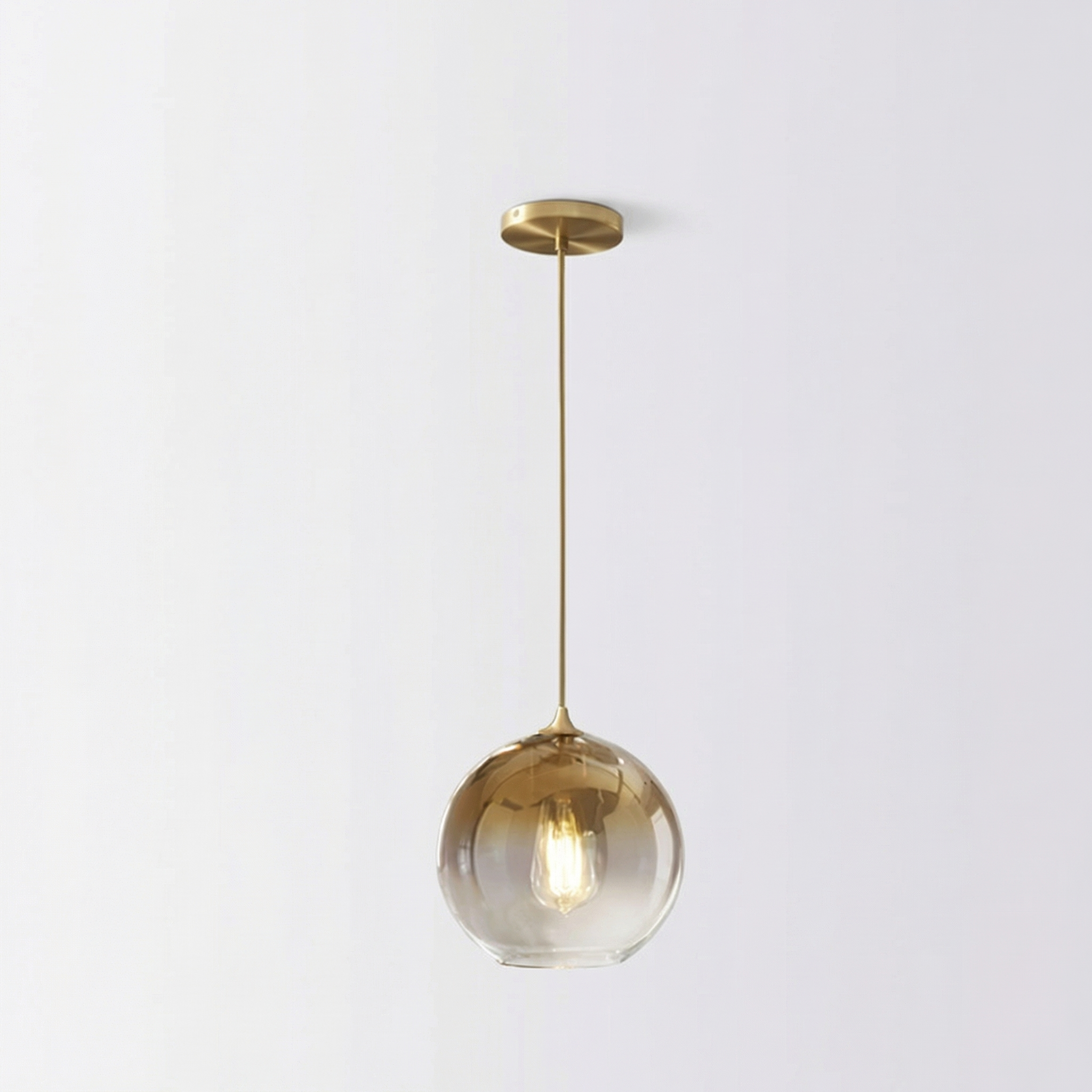 Nordic Single-Head Glass Chandelier