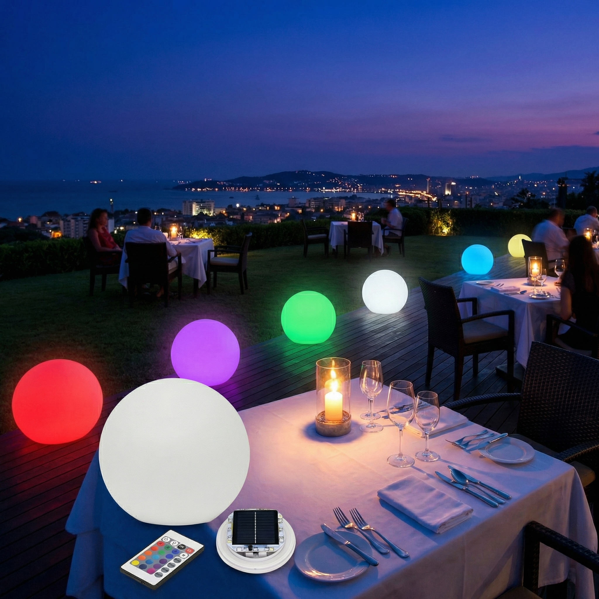Solar LED Spherical Outdoor Light