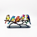 Acrylic Multi-Bird Ornament on Branch
