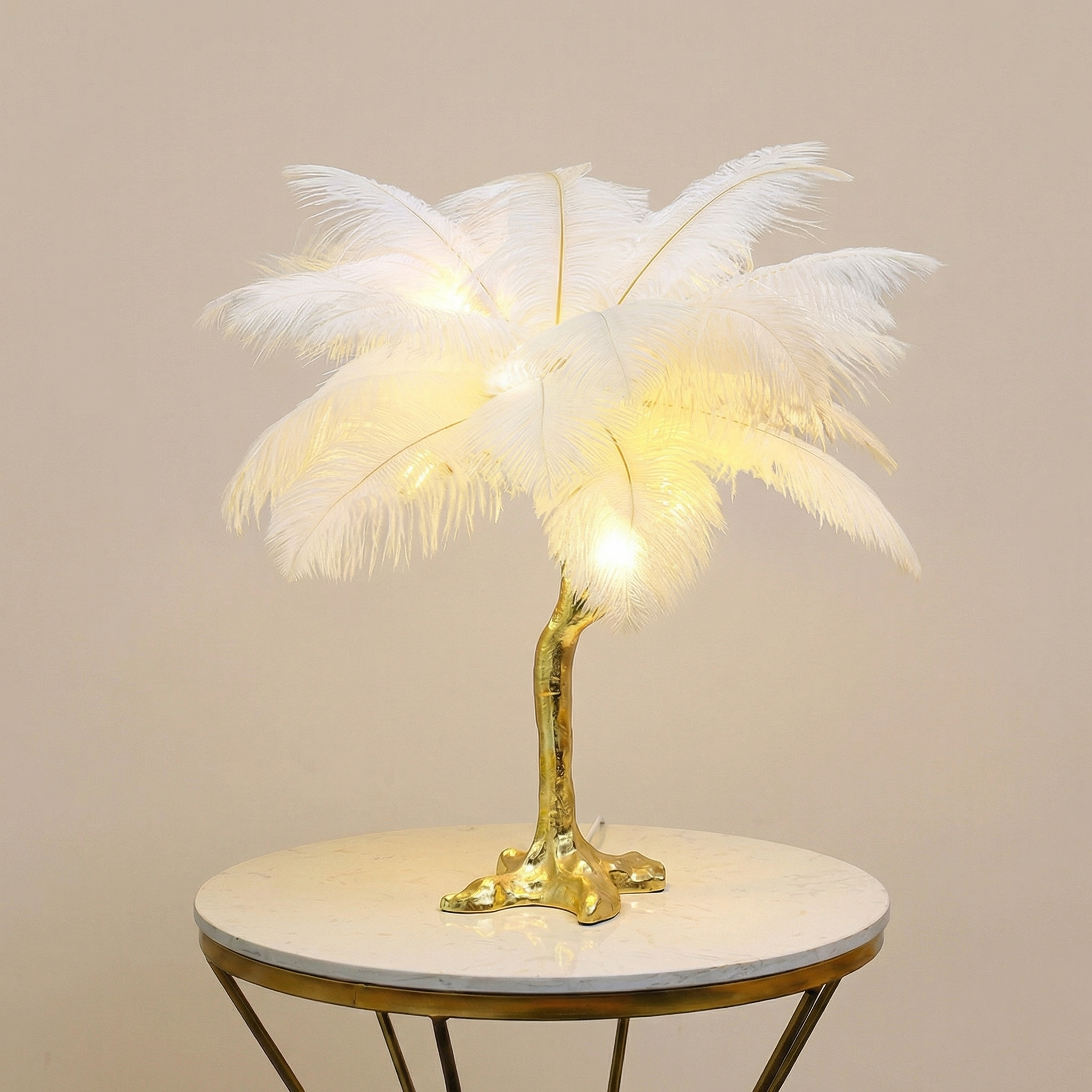 Feather Table Lamp